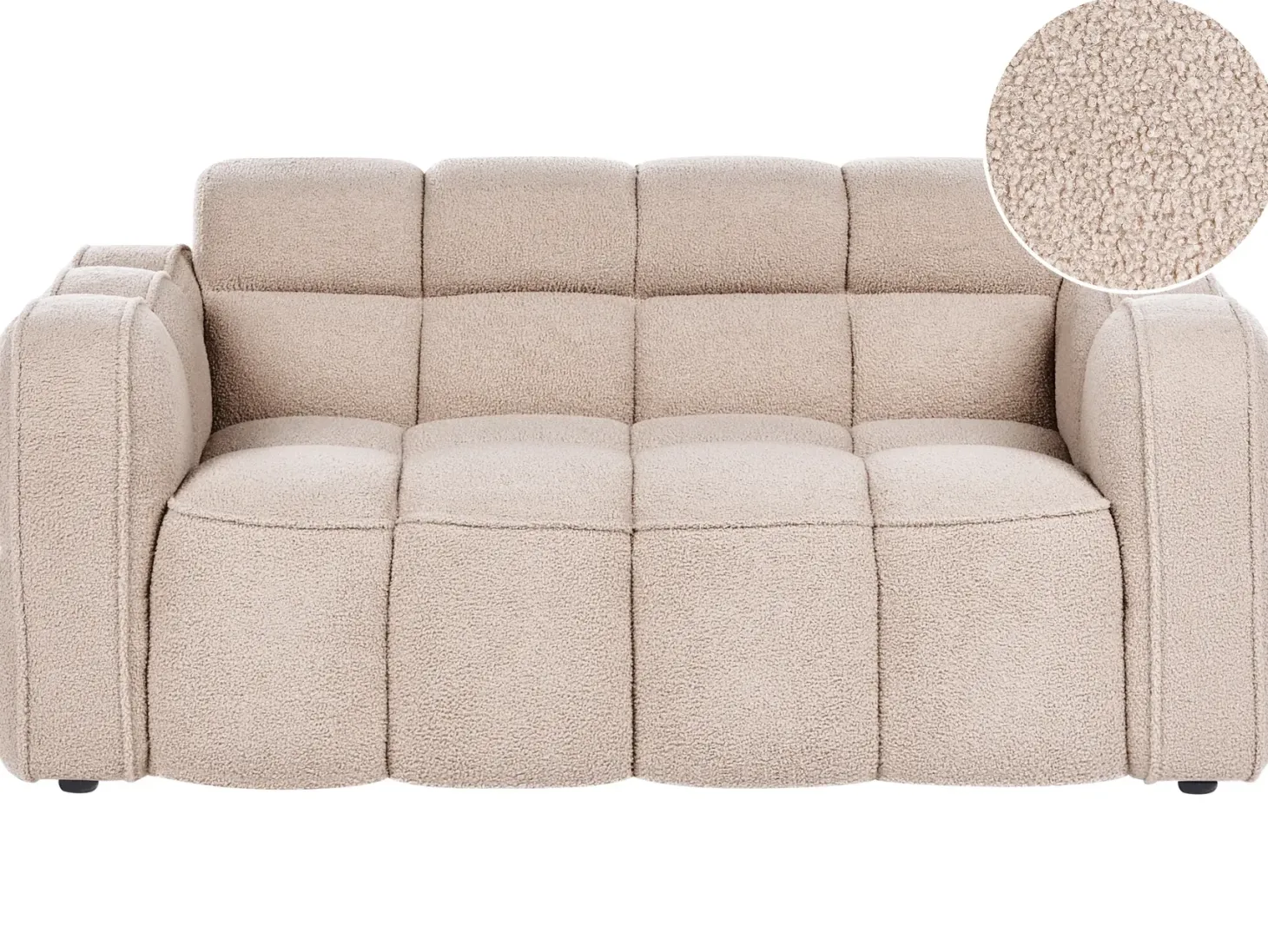 Sofa 2 personers UTANA Boucle Beige