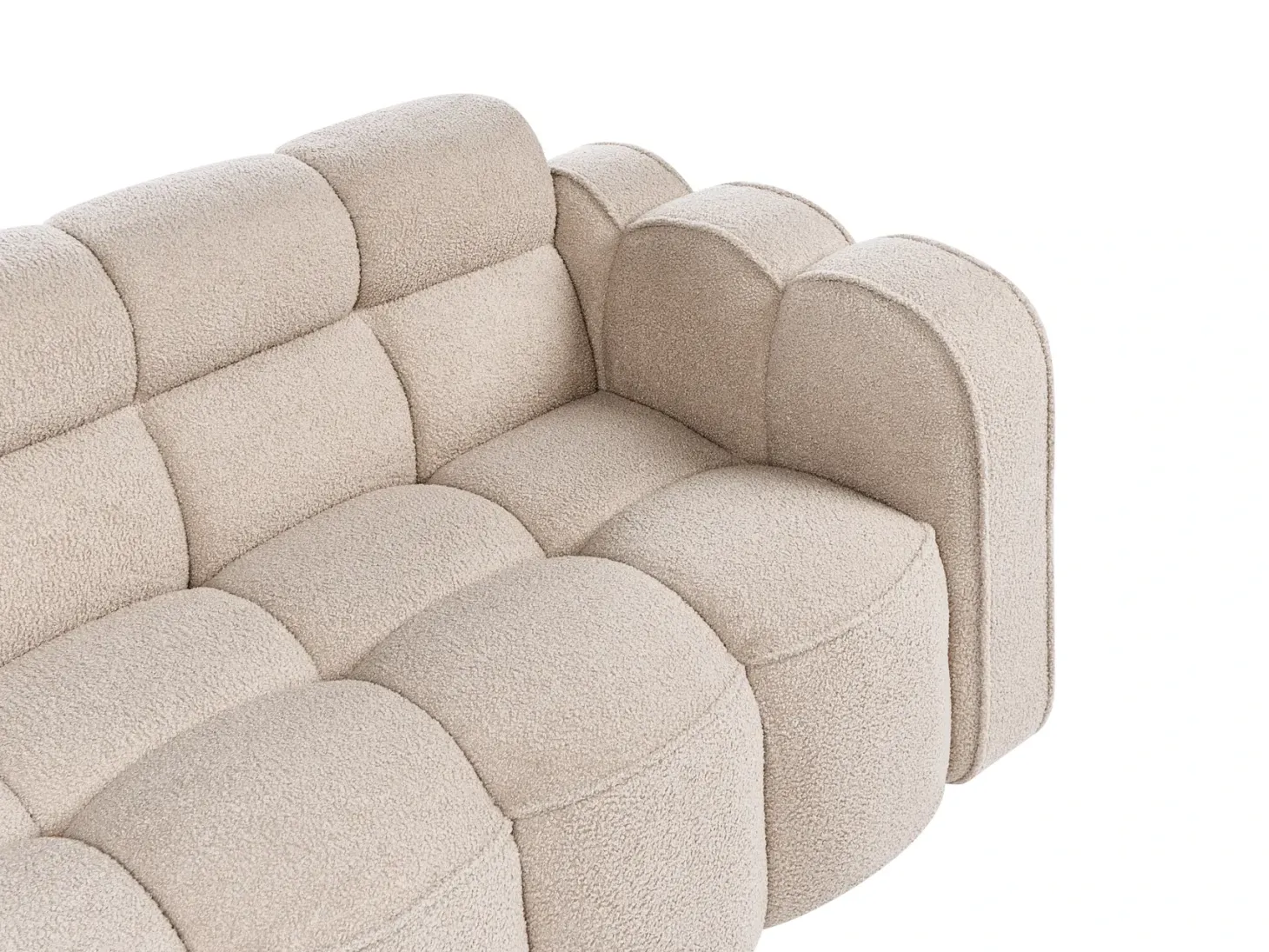 Sofa 2 personers UTANA Boucle Beige