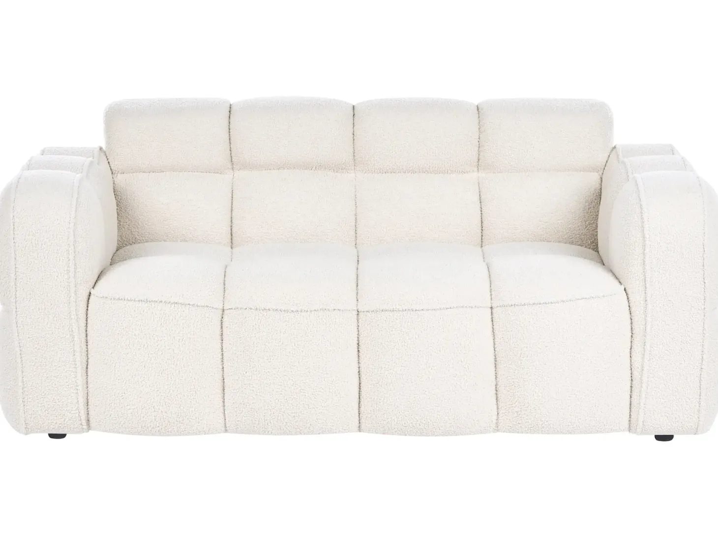 Sofa 2 personers UTANA Boucle Cremehvid