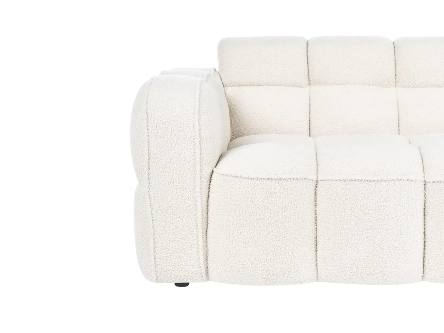 Sofa 2 personers UTANA Boucle Cremehvid