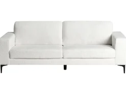 Sofa 3 personers VADSTENA Boucle Cremehvid
