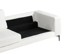 Sofa 3 personers VADSTENA Boucle Cremehvid