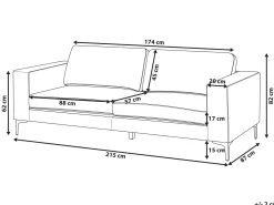 Sofa 3 personers VADSTENA Boucle Cremehvid