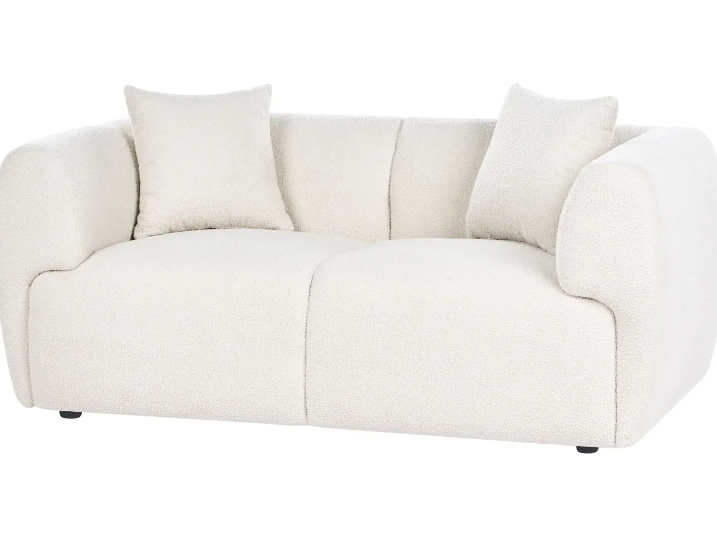 Sofa 2 personers VALBY Boucle Cremehvid