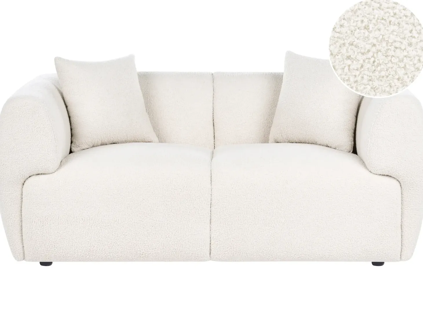 Sofa 2 personers VALBY Boucle Cremehvid