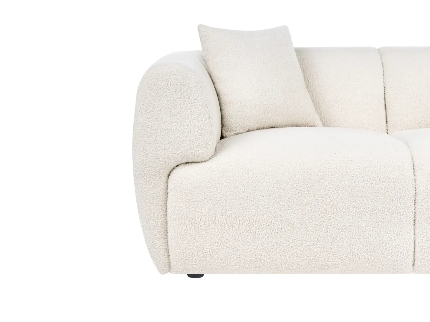 Sofa 2 personers VALBY Boucle Cremehvid