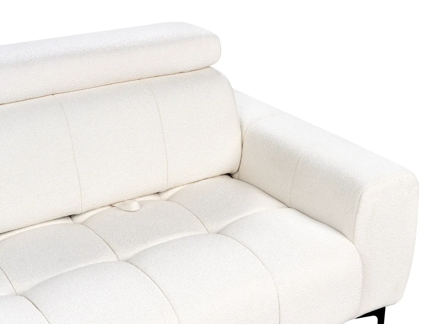 Sofa 2 personers VEGAMO Boucle Hvid