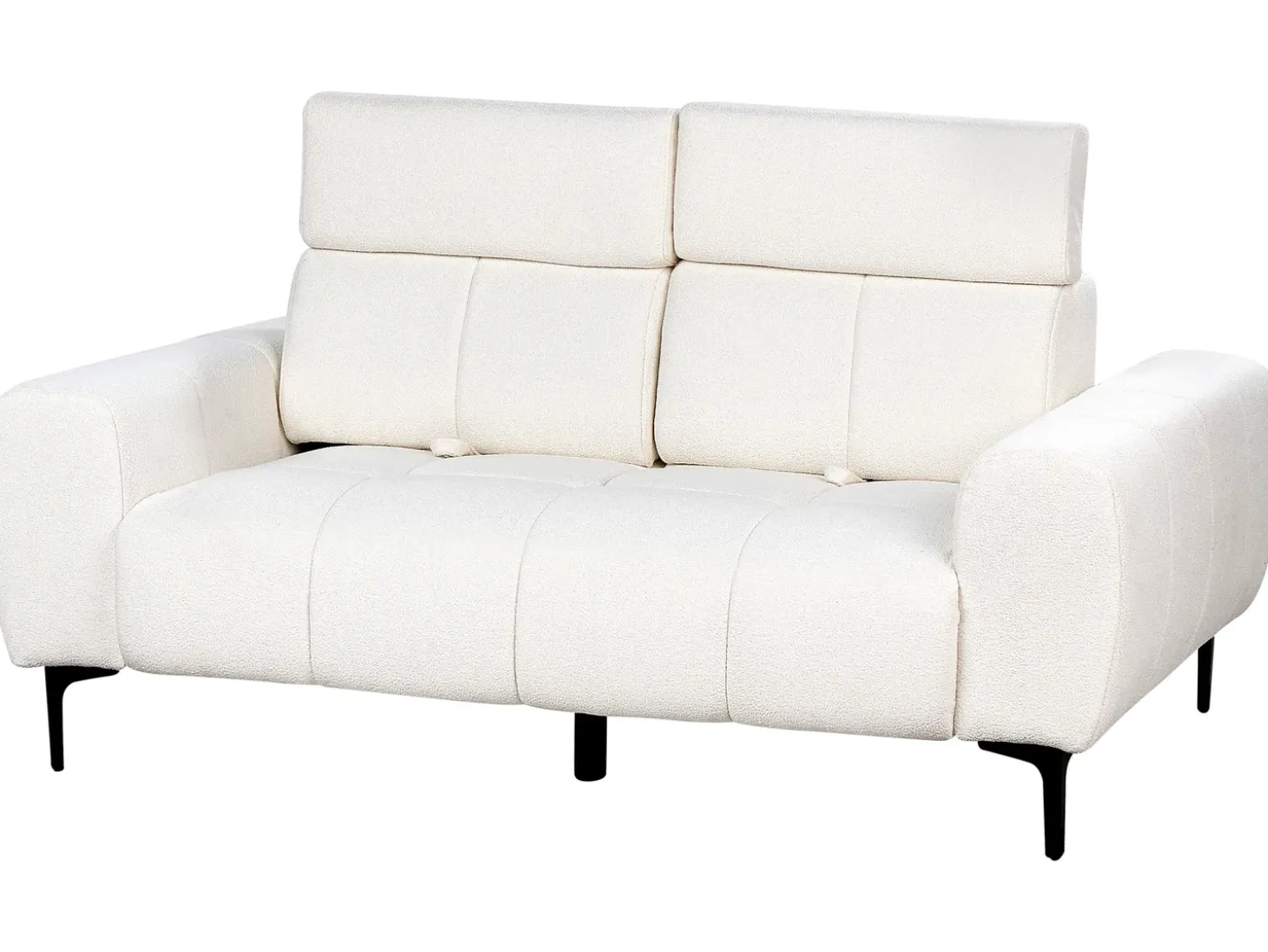 Sofa 2 personers VEGAMO Boucle Hvid