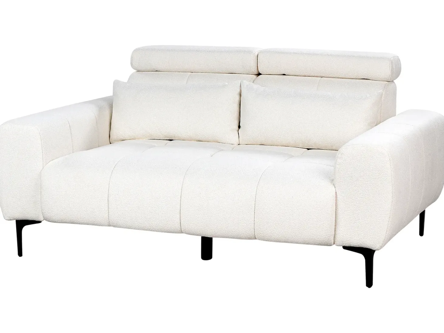 Sofa 2 personers VEGAMO Boucle Hvid