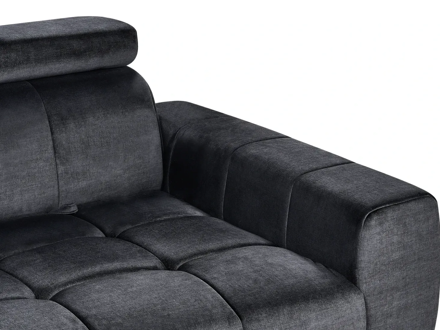 Sofa 2 personers VEGAMO Velour Sort