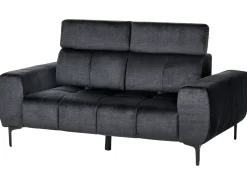 Sofa 2 personers VEGAMO Velour Sort