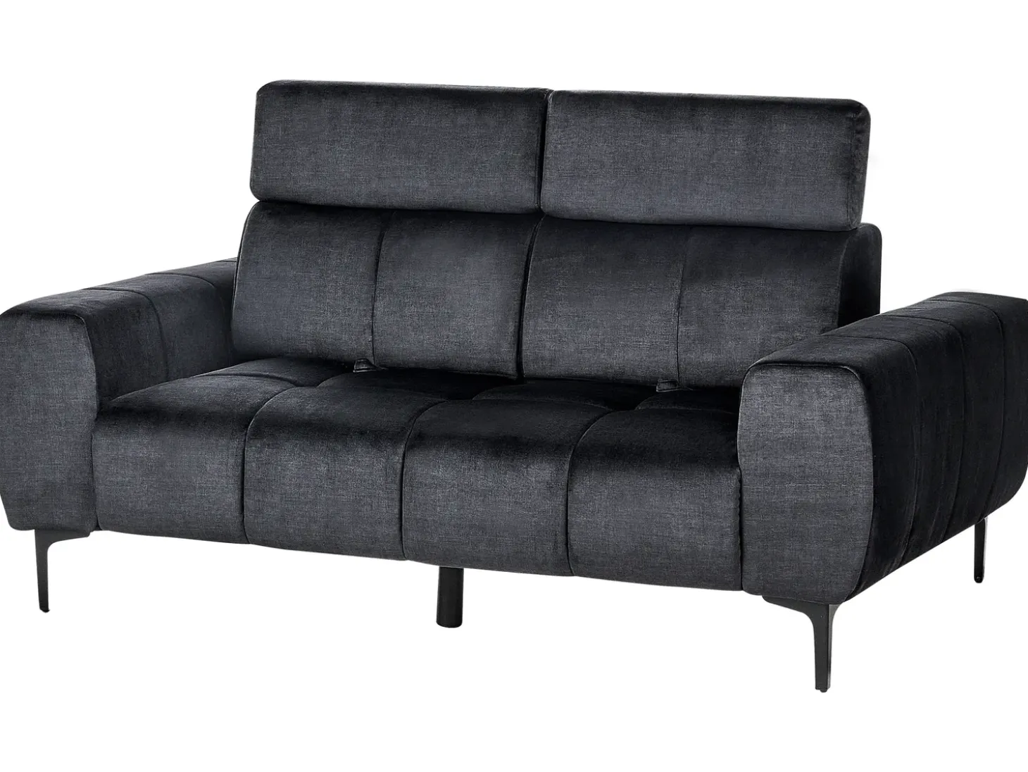 Sofa 2 personers VEGAMO Velour Sort