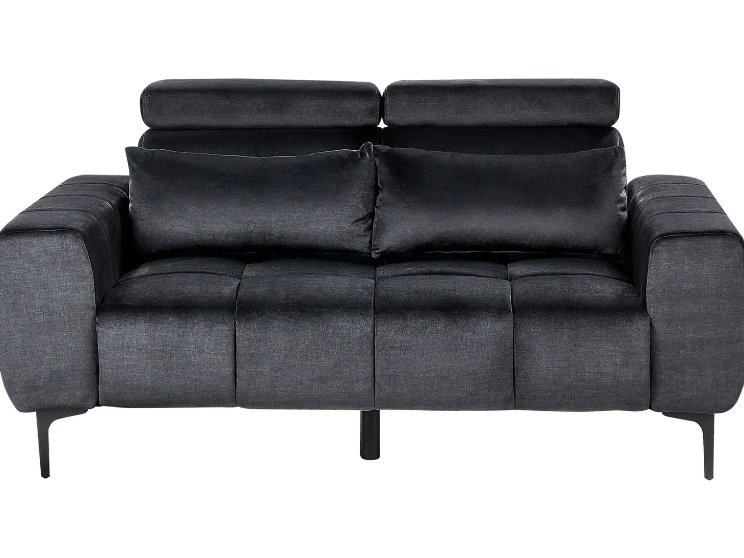Sofa 2 personers VEGAMO Velour Sort
