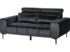 Sofa 2 personers VEGAMO Velour Sort