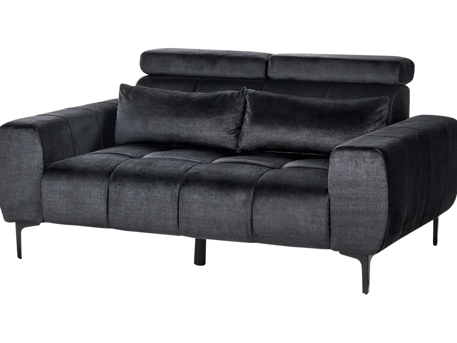 Sofa 2 personers VEGAMO Velour Sort