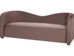 Sofa 3 personers VELTADA Velour Mørkebrun
