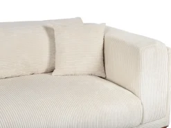 Sofa 4 personers VENG Fløjl Lys Beige