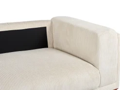 Sofa 4 personers VENG Fløjl Lys Beige