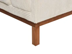 Sofa 4 personers VENG Fløjl Lys Beige