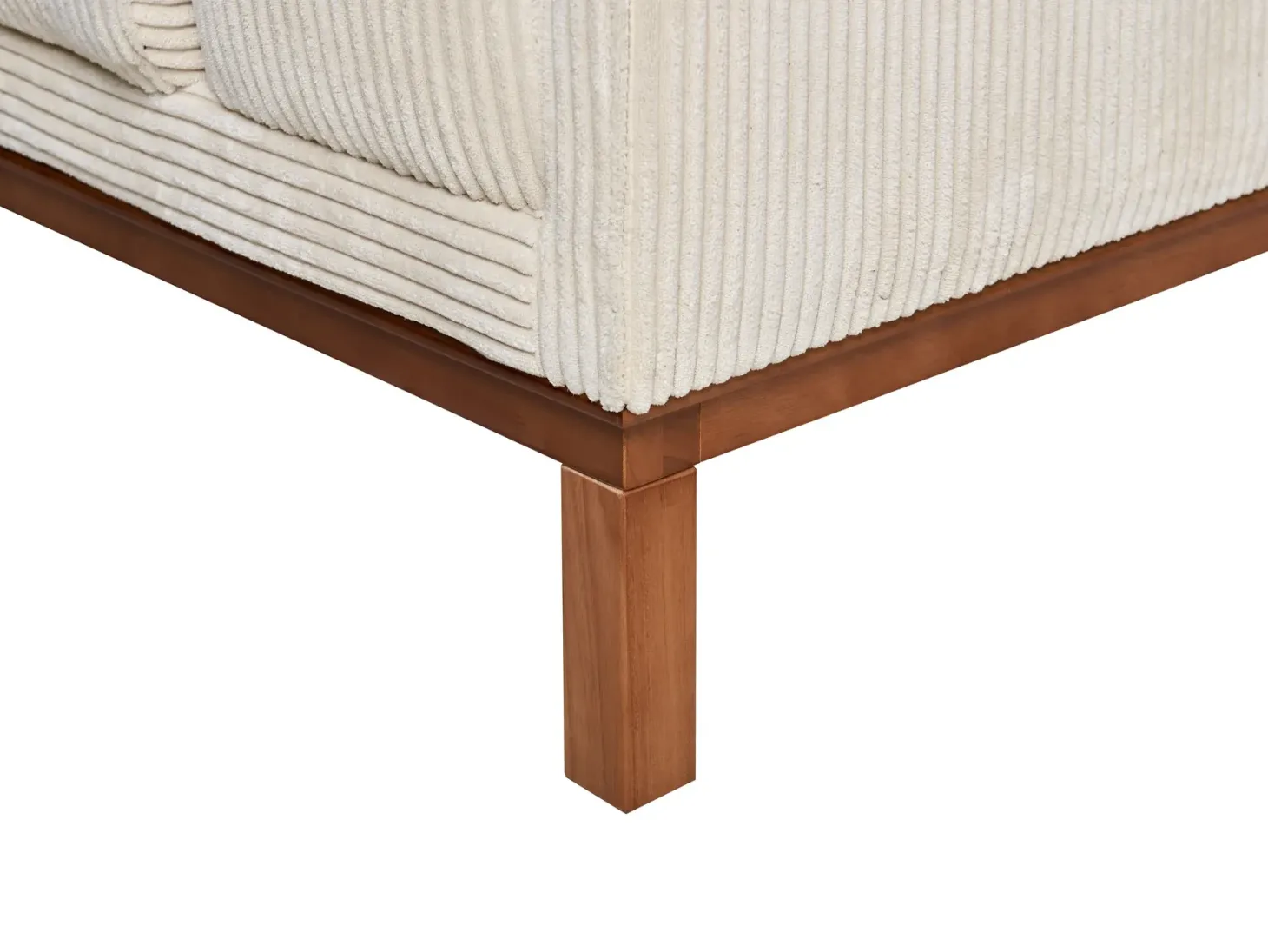 Sofa 4 personers VENG Fløjl Lys Beige