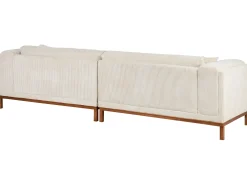 Sofa 4 personers VENG Fløjl Lys Beige