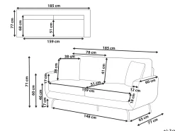 Sofa 3 personers VESALA Cremehvid
