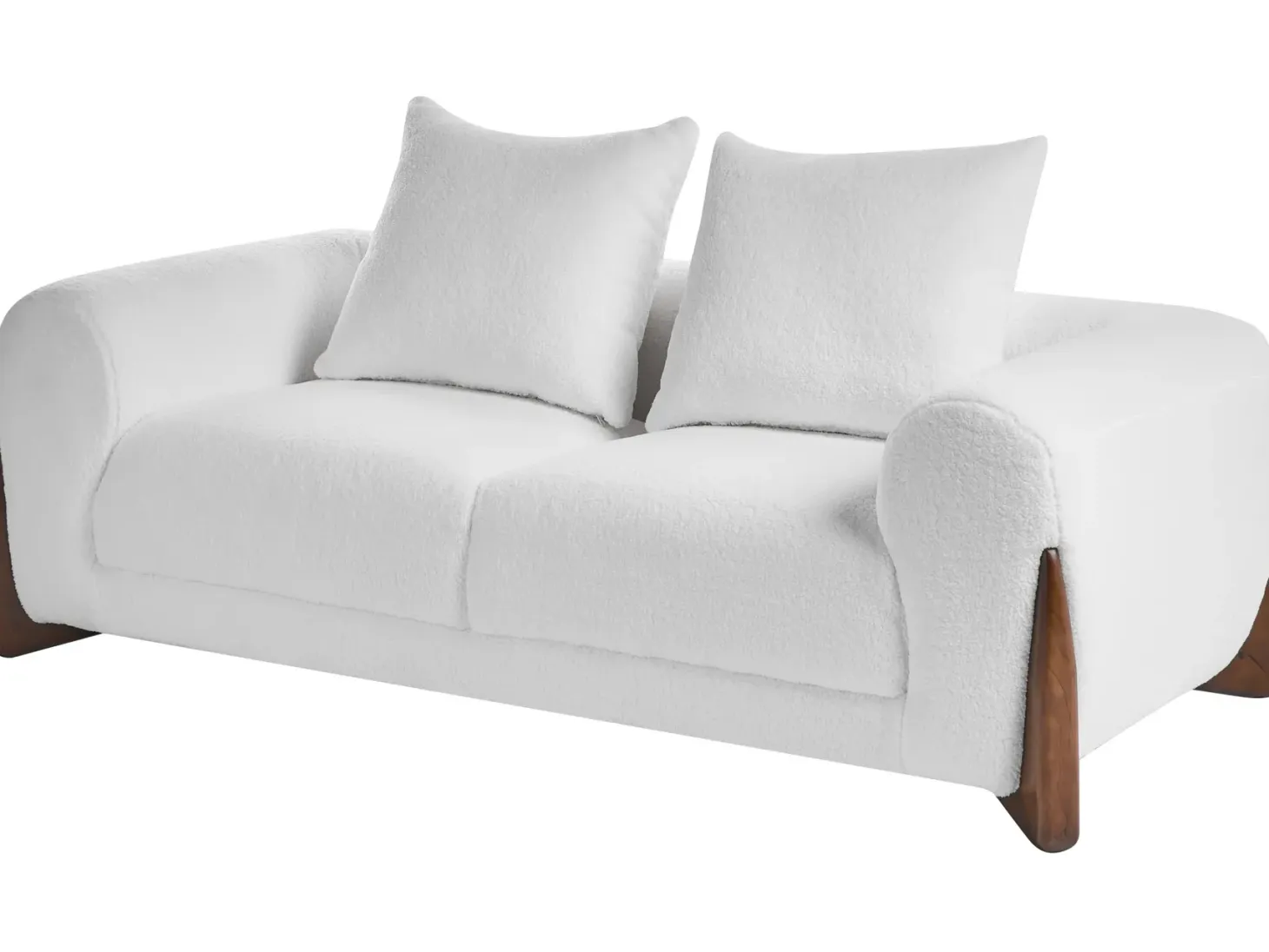 Sofa 2 personers VINLIDEN Boucle Hvid