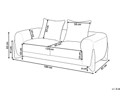 Sofa 2 personers VINLIDEN Boucle Hvid