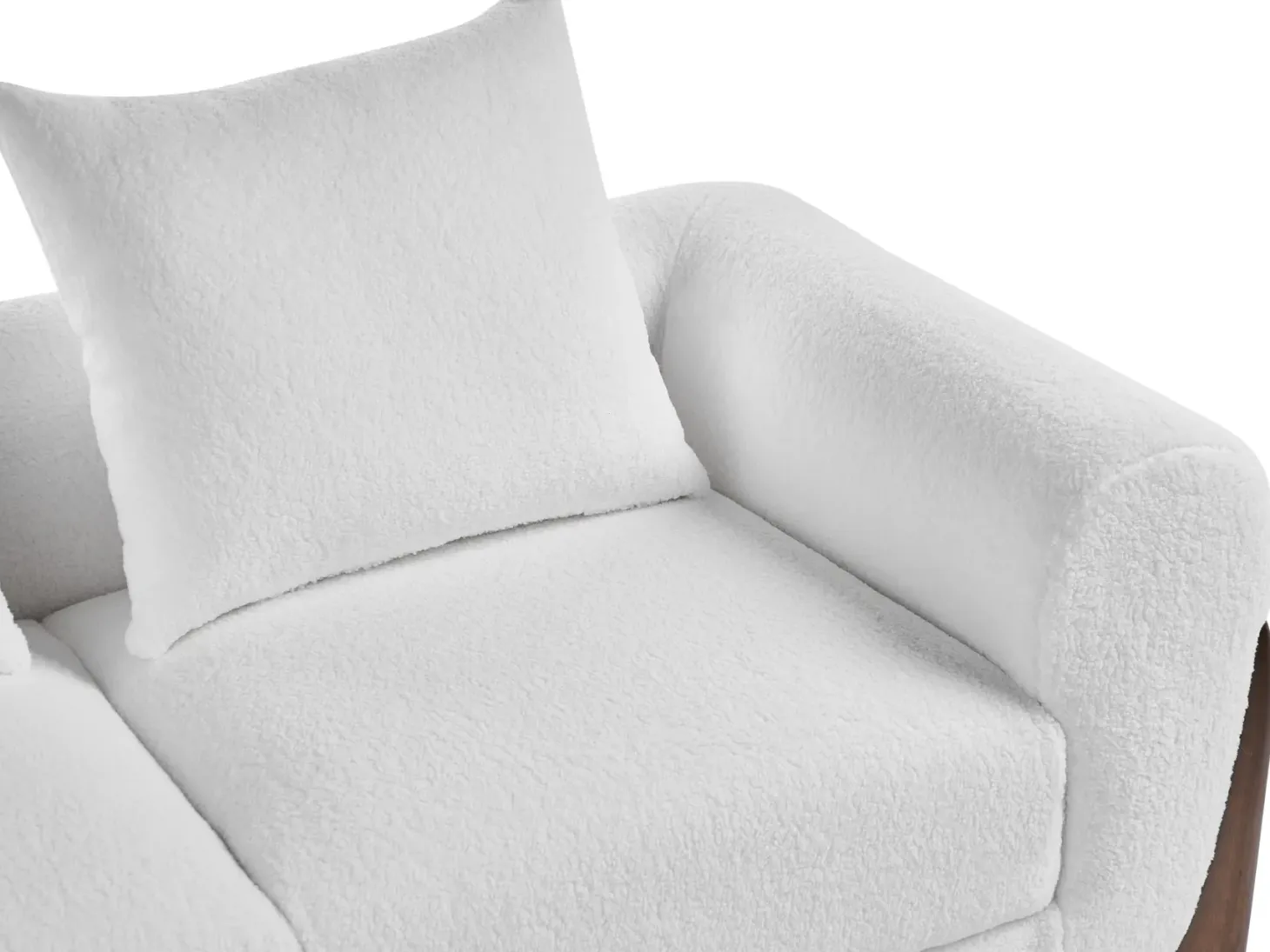 Sofa 2 personers VINLIDEN Boucle Hvid