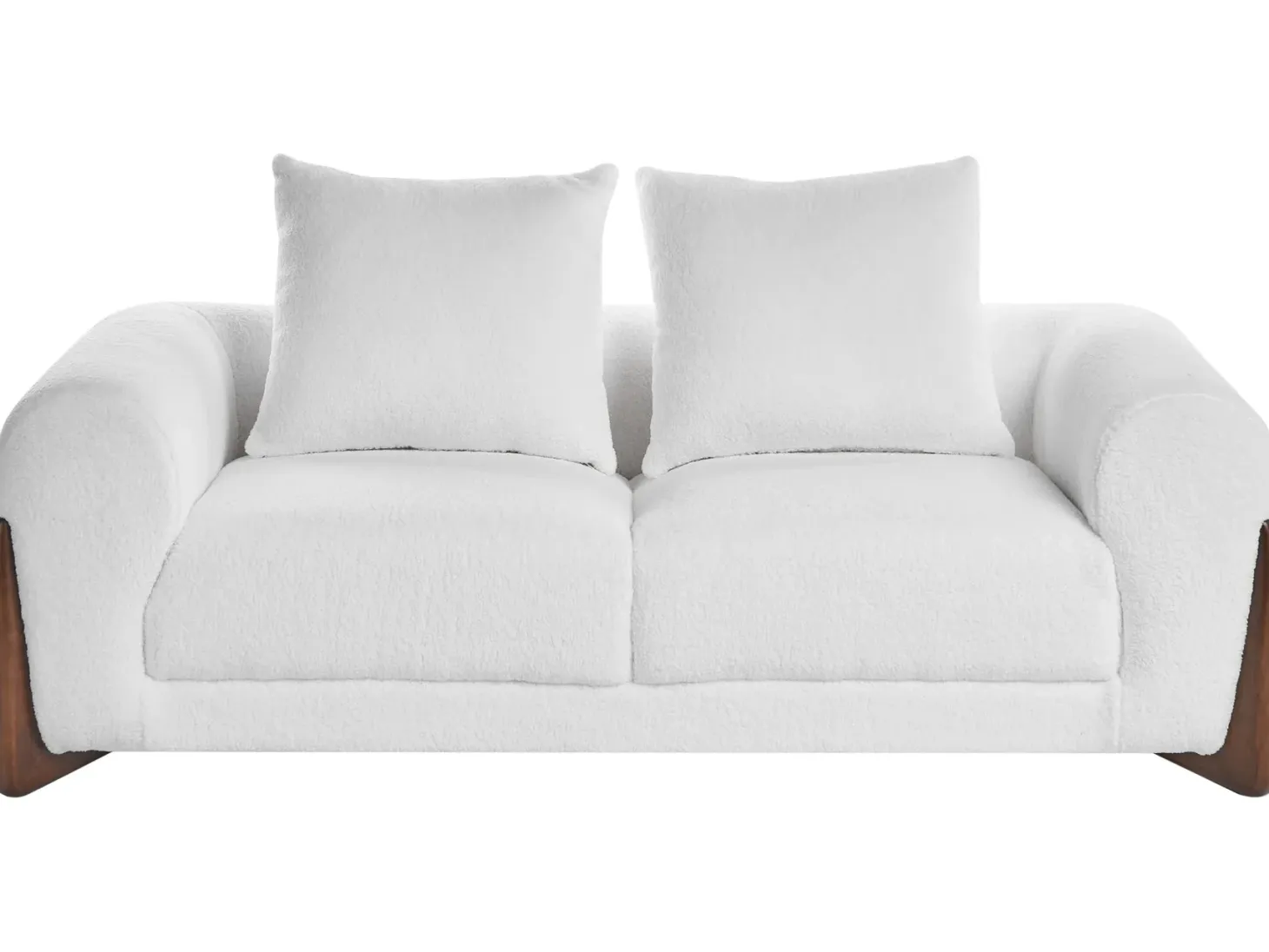 Sofa 2 personers VINLIDEN Boucle Hvid