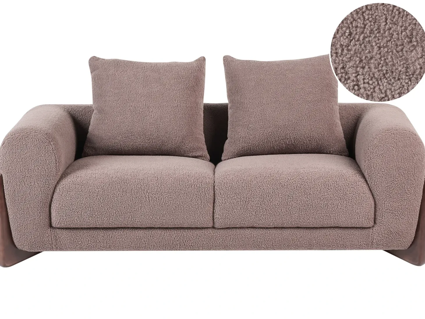 Sofa 2 personers VINLIDEN Boucle Brun