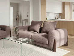Sofa 2 personers VINLIDEN Boucle Brun