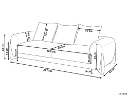 Sofa 3 personers VINLIDEN Boucle Hvid