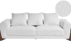 Sofa 3 personers VINLIDEN Boucle Hvid
