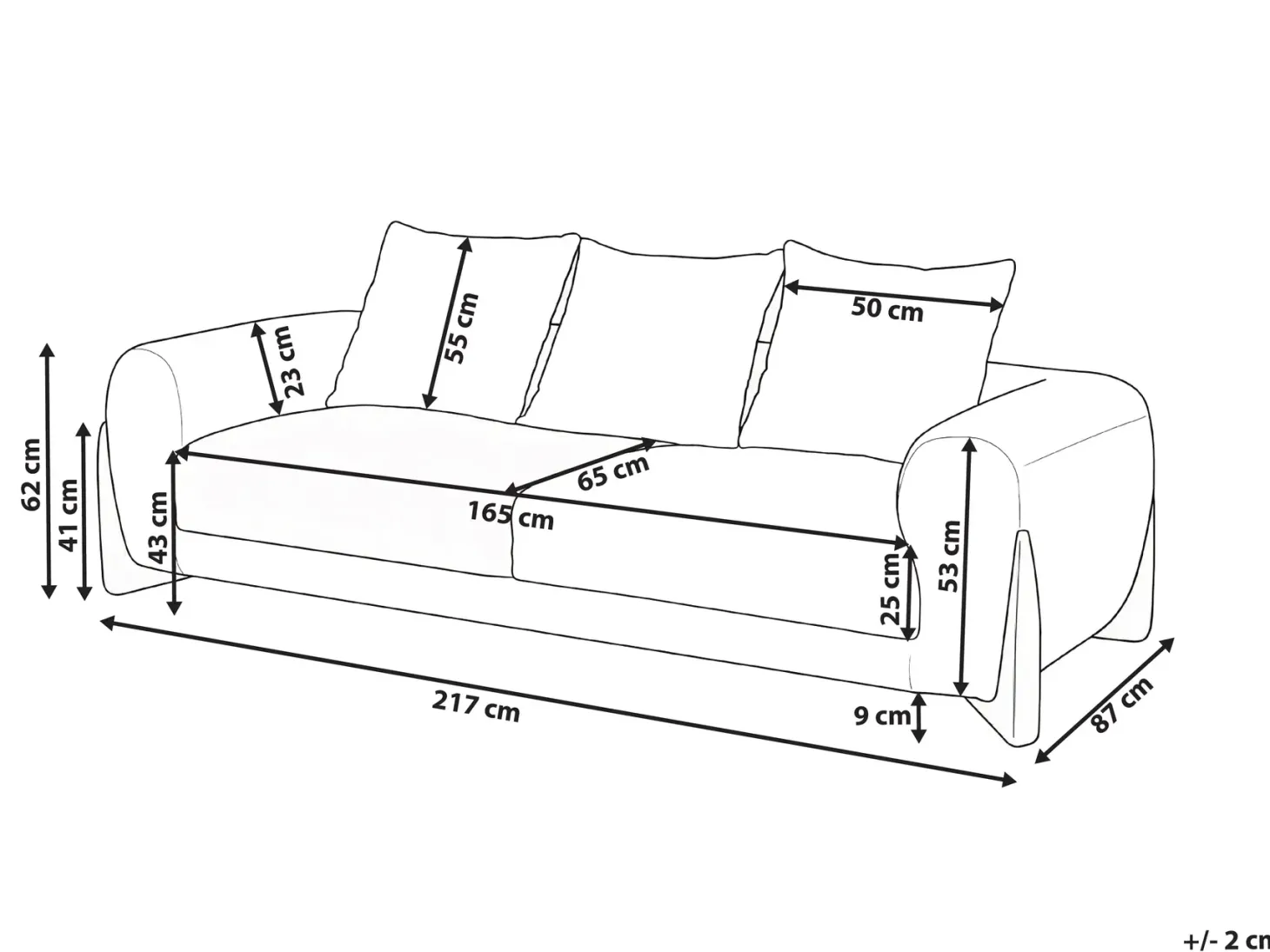 Sofa 3 personers VINLIDEN Brungrå