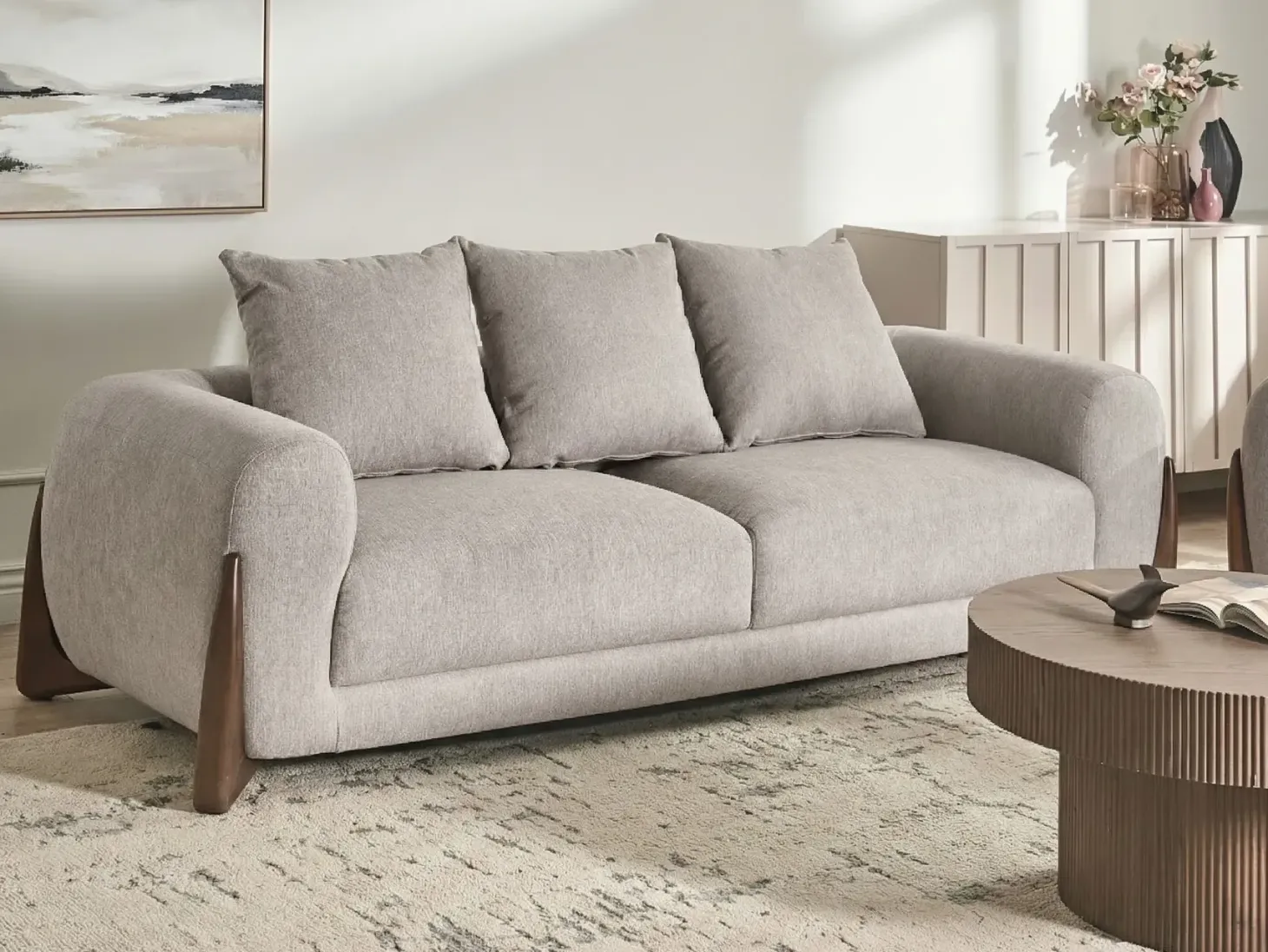 Sofa 3 personers VINLIDEN Brungrå