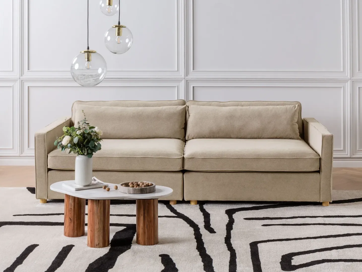 Sofa 3 personers VINSTRA Brungrå