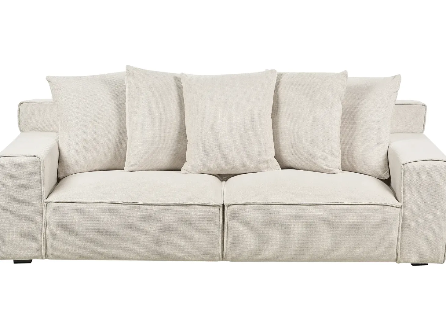 Sofa 3 personers VISKAN Chenille Cremehvid