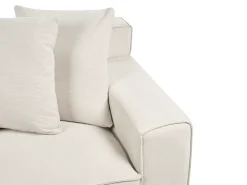 Sofa 3 personers VISKAN Chenille Cremehvid