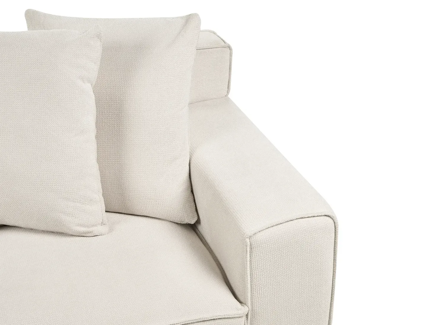Sofa 3 personers VISKAN Chenille Cremehvid