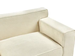 Sofa 3 personers VISKAN Fløjl Lys Beige
