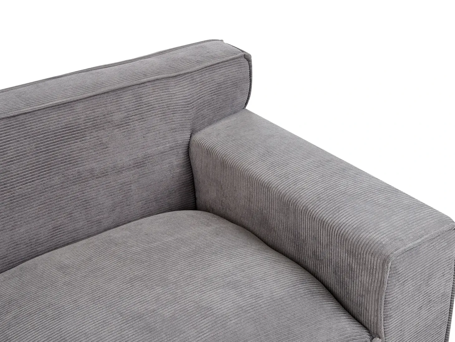 Sofa 3 personers VISKAN Fløjl Mørkegrå