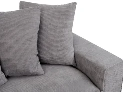 Sofa 3 personers VISKAN Fløjl Mørkegrå