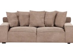 Sofa 3 personers VISKAN Fløjl Sand Beige