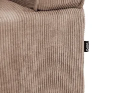 Sofa 3 personers VISKAN Fløjl Sand Beige