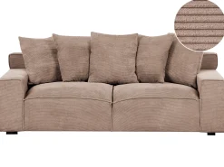 Sofa 3 personers VISKAN Fløjl Sand Beige