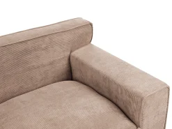 Sofa 3 personers VISKAN Fløjl Sand Beige