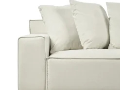Sofa 3 personers VISKAN Velour Cremehvid