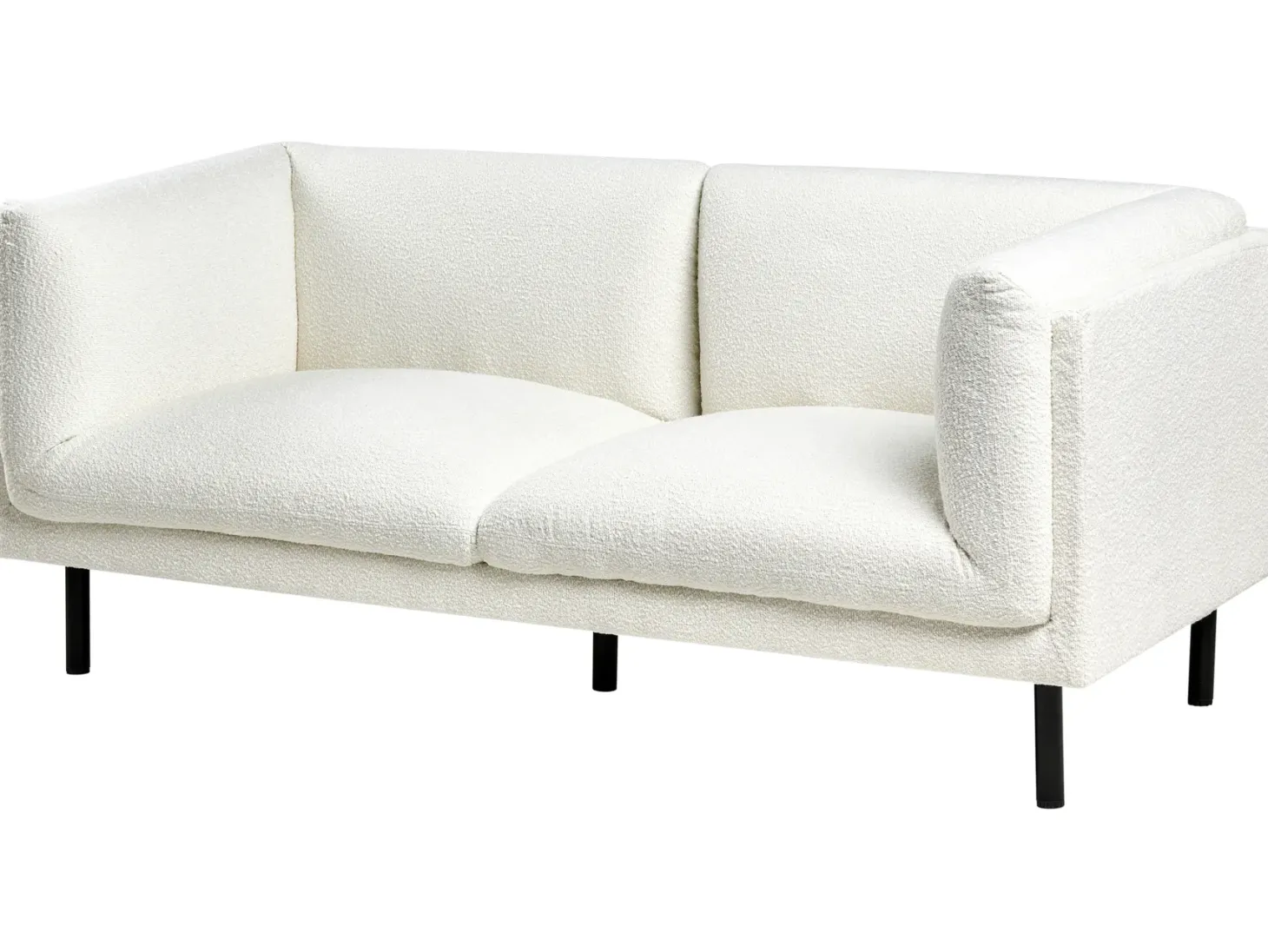 Sofa 2 personers VORGOD Boucle Cremehvid