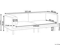 Sofa 3 personers VORGOD Sort